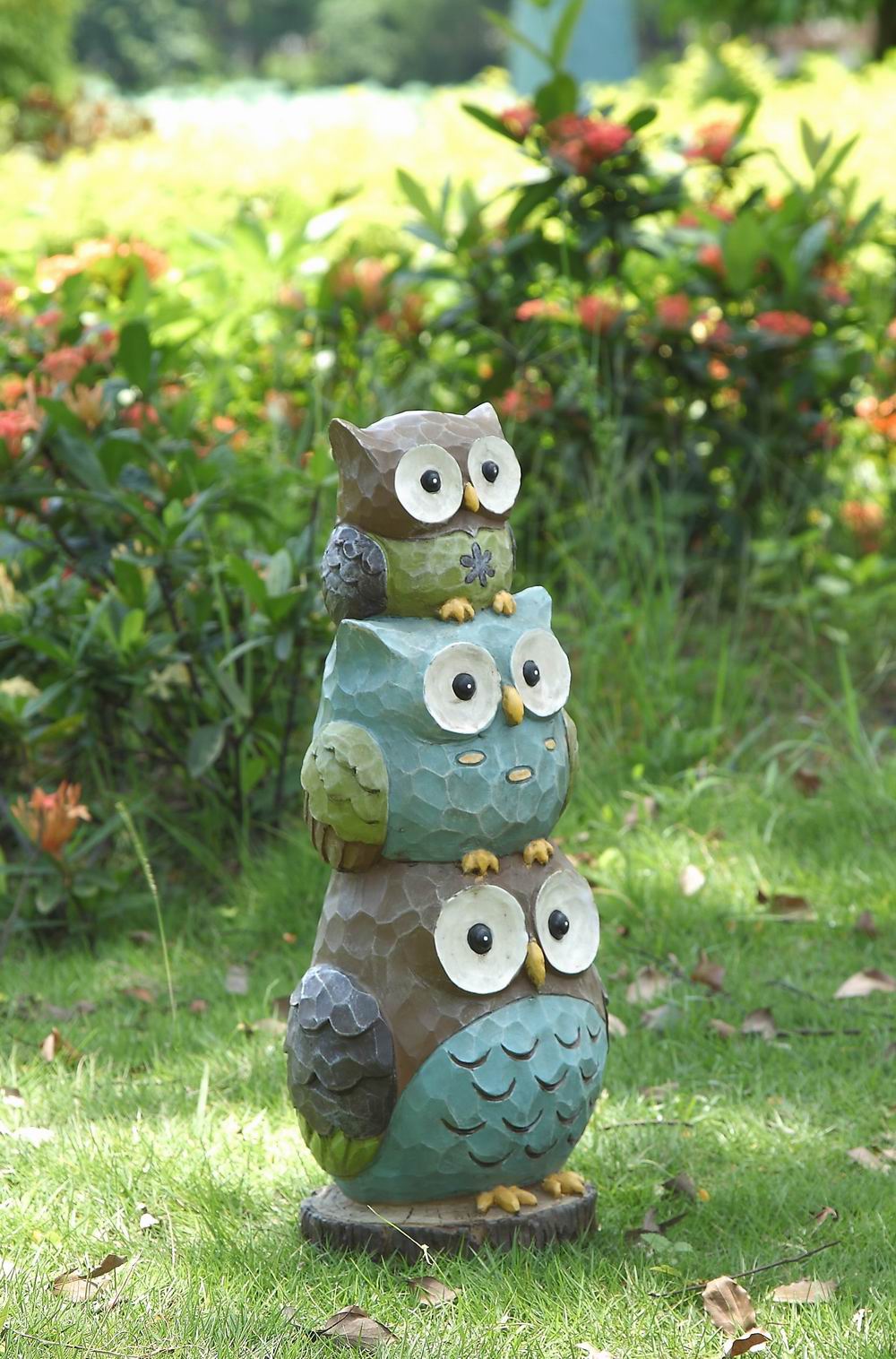 Stacking Owls-Garden Statue HI-LINE GIFT LTD.