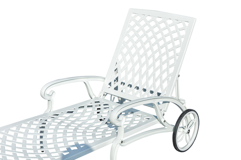 78663-WT -  Pure Elegance- White Cast Aluminium Garden Bench for Outdoor Tranquility HI-LINE GIFT