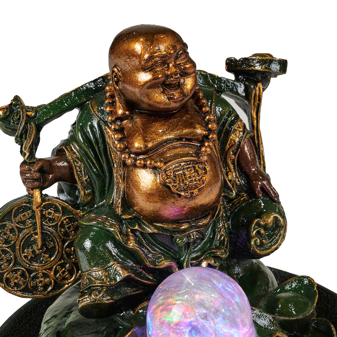 LED Fountain-Lucky Buddha With Spinning Ball HI-LINE GIFT LTD.