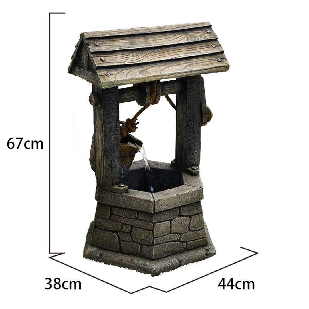 LED Fountain-Wishing Well With Pouring Bucket HI-LINE GIFT LTD.