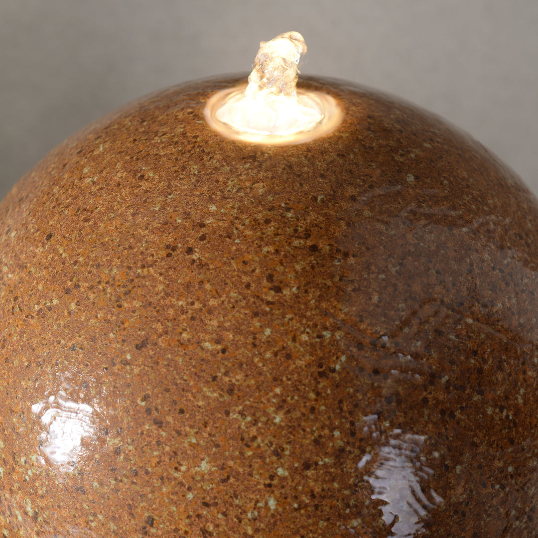 79586-07-RU -  Ceramic Fountain with Lights - Brown Elegance HI-LINE GIFT