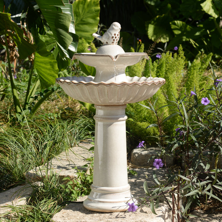 79586-10-IV -  Ceramic Fountain - Ivory Elegance, No Lights HI-LINE GIFT