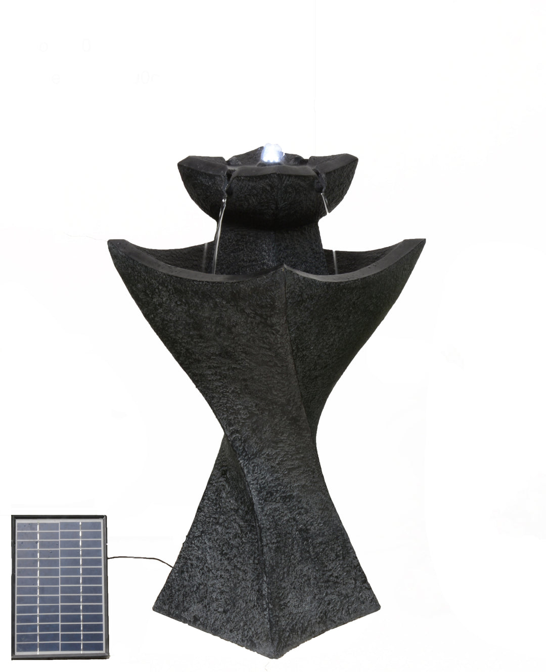 LED Fountain-Solar Powered Contemporary Pedestal HI-LINE GIFT LTD.