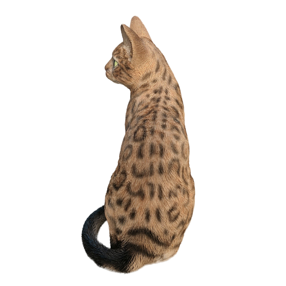 87674-S -  Sitting Bengal Cat - Small HI-LINE GIFT