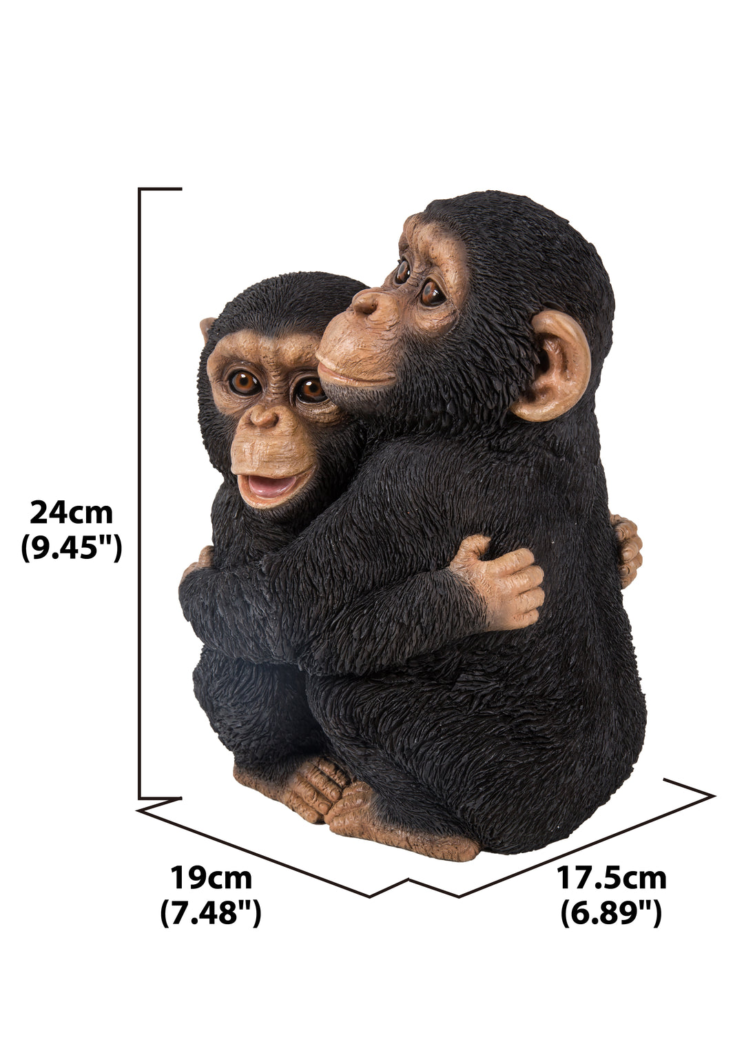 Chimpanzees Hugging Statue HI-LINE GIFT LTD.
