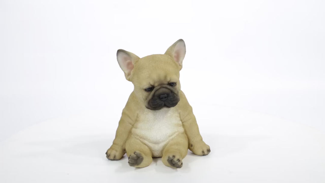 Hi-Line Exclusive - Sitting Sleepy French Bulldog Puppy Statue