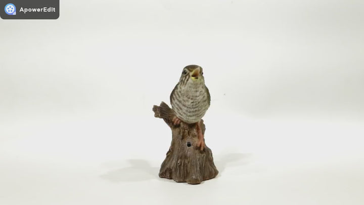 Motion Activated Singing Troglodytes Standing Stump Statue