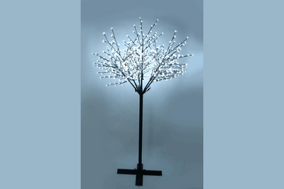 Holiday Corners: Decorating Small Patios with Benches and LED Trees