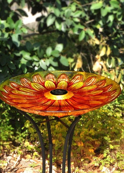 Glass Bird Baths - Garden Decor - Hi-Line Gift Ltd.