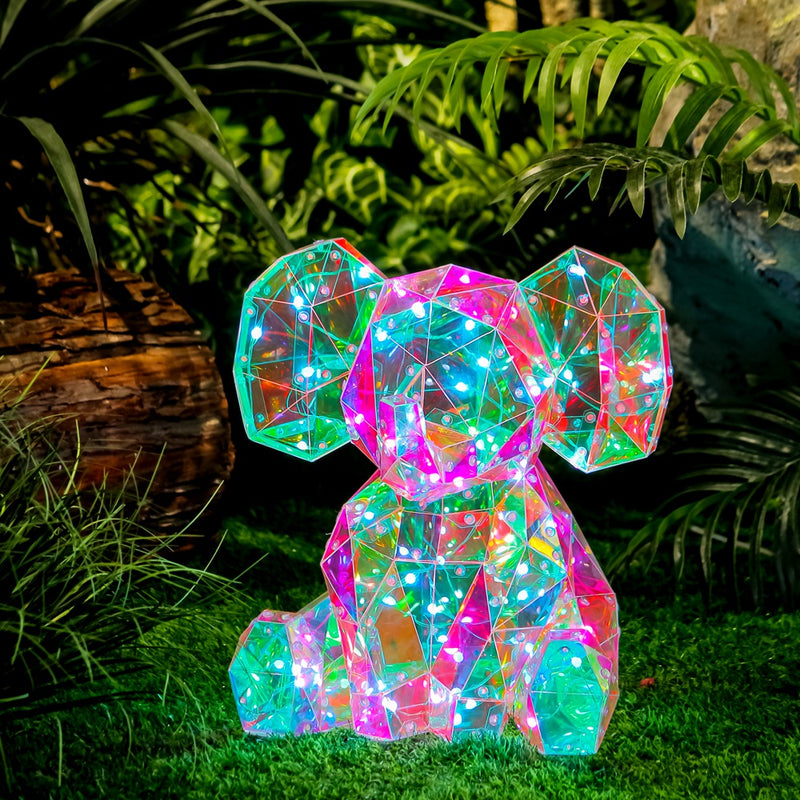 37300-B - Majestic PET Elephant LED Lights: Radiant RGB Glow with USB Power Hi-Line Gift Ltd.