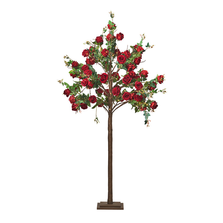 Large Red Rose Tree With  138 Warm White Led HI-LINE GIFT LTD.
