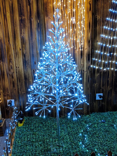 Silver Tree With  380 White Sparkling Led HI-LINE GIFT LTD.