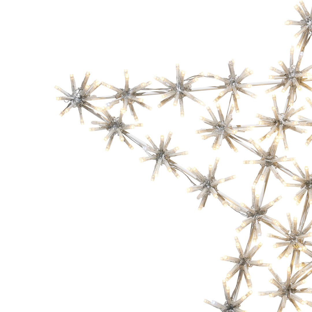 37459-B-L - Mesmerizing 732 LED White Metal Snowflake Star Light HI-LINE GIFT