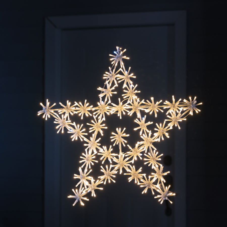 37459-B-S - Mesmerizing 432 LED White Metal Snowflake Star Light Hi-Line Gift Ltd.