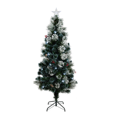 Christmas Tree Fiber Optic With Corns & Berries HI-LINE GIFT LTD.