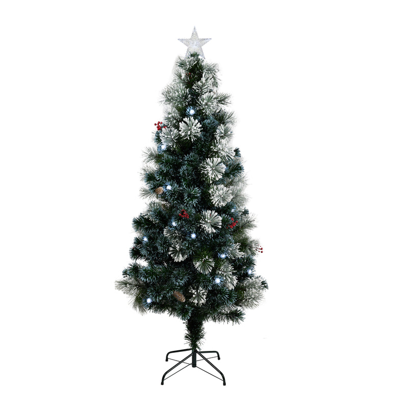 Christmas Tree Fiber Optic With Corns & Berries HI-LINE GIFT LTD.