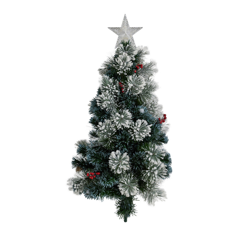 Christmas Tree Fiber Optic With Corns & Berries HI-LINE GIFT LTD.