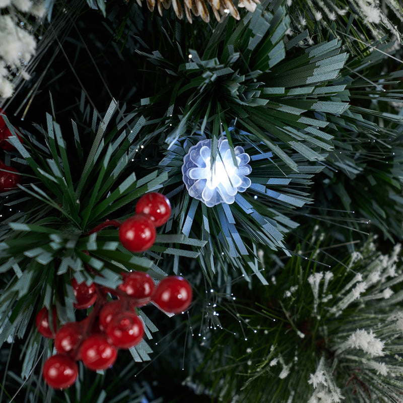 Christmas Tree Fiber Optic With Corns & Berries HI-LINE GIFT LTD.