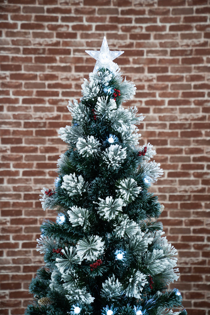Christmas Tree Fiber Optic With Corns & Berries HI-LINE GIFT LTD.