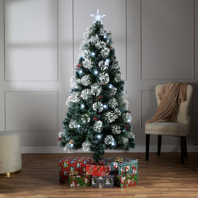Christmas Tree Fiber Optic With Corns & Berries HI-LINE GIFT LTD.