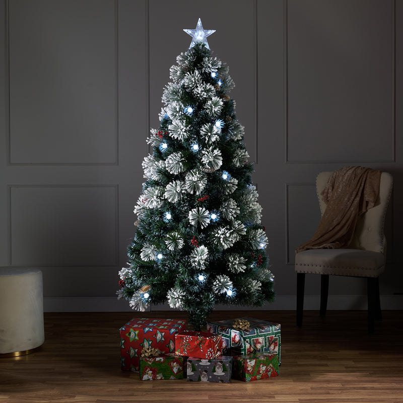 Christmas Tree Fiber Optic With Corns & Berries HI-LINE GIFT LTD.