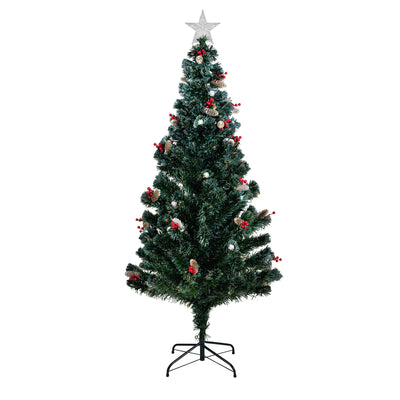 37495-L6 - Green Frosted Christmas Tree - Multicolor Cones Hi-Line Gift Ltd.