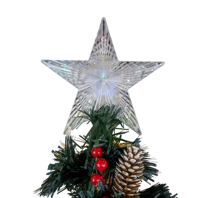 37495-L6 - Green Frosted Christmas Tree - Multicolor Cones Hi-Line Gift Ltd.