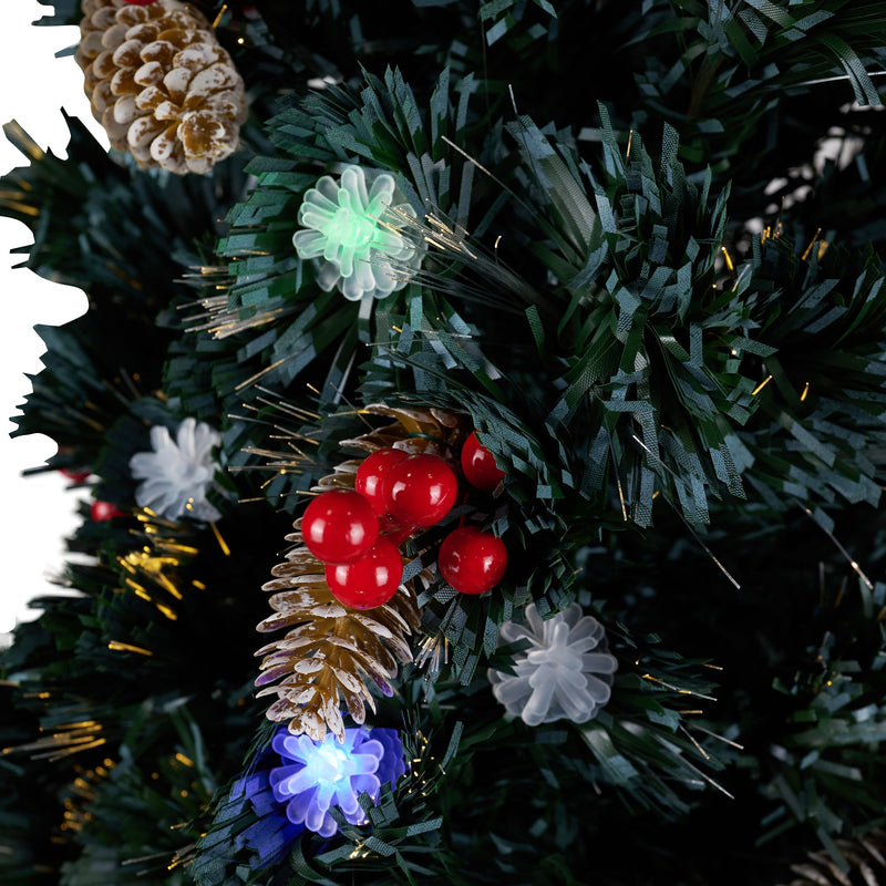 37495-L6 - Green Frosted Christmas Tree - Multicolor Cones Hi-Line Gift Ltd.