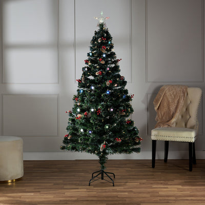 37495-L6 - Green Frosted Christmas Tree - Multicolor Cones Hi-Line Gift Ltd.