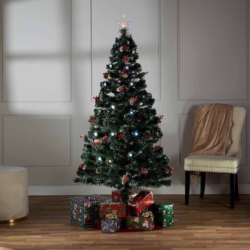 37495-L6 - Green Frosted Christmas Tree - Multicolor Cones Hi-Line Gift Ltd.