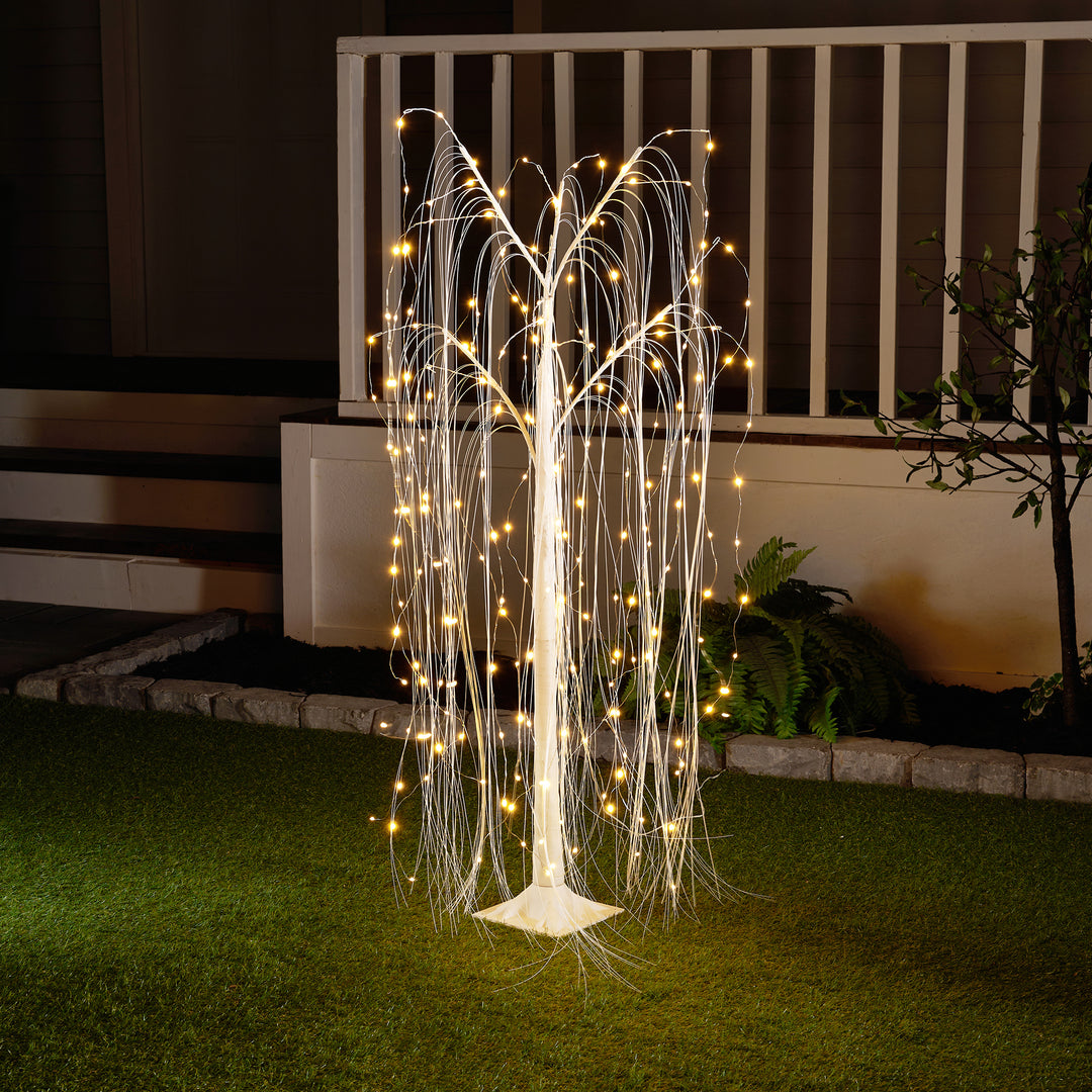 White Willow Tree W/ 216 Warm White LEDs - 4 Feet High HI-LINE GIFT LTD.