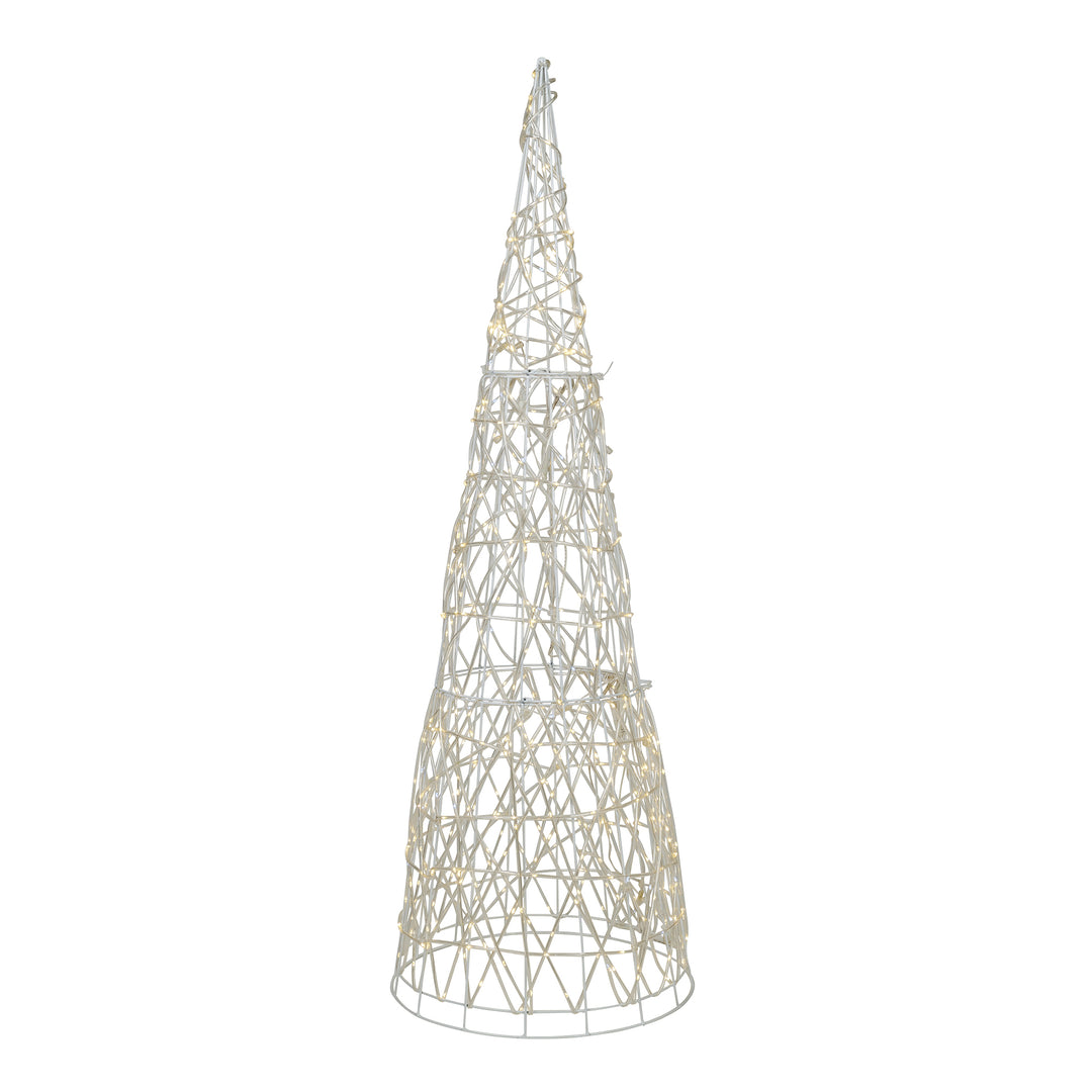 37522-S - Twinkling 480 LED Christmas Cone Tree with Warm White & Cold White Lights HI-LINE GIFT