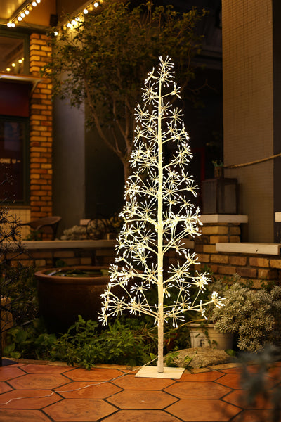37527-WT-L  - 71 Inch Flower Twinkling Light Tree, 980 Warm White LEDs, CUL Listed Adaptor 14.4W/24V, Indoor/Outdoor Lighted Decoration Tree with Metal Stand – Holiday, Christmas & Home Décor (White) Hi-Line Gift Ltd.