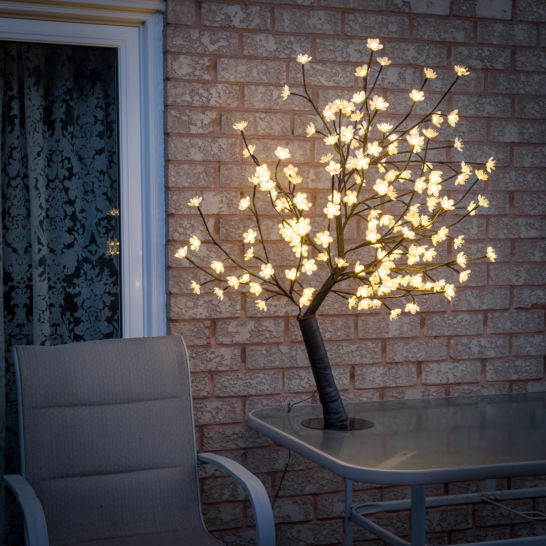 Floral Lights-Cherry Blossom Tree with 160 Warm White LED's - 4 Feet High HI-LINE GIFT LTD.