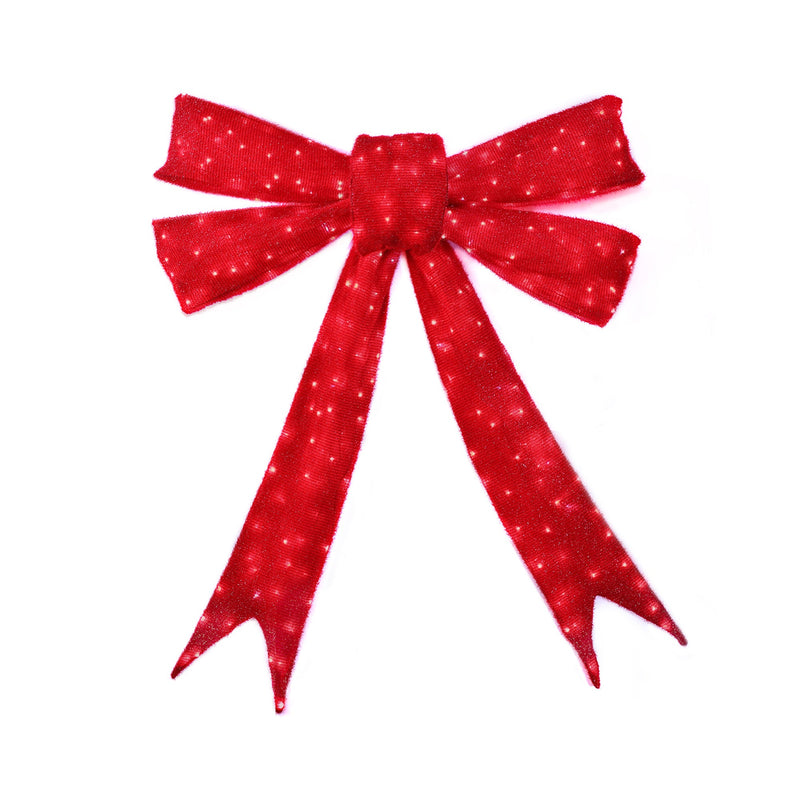 39054-L - 83 IN Lighted Red Bow Indoor/Outdoor Holiday Decor Hi-Line Gift Ltd.