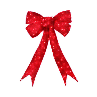 39054-M - 63 IN Lighted Red Bow Indoor/Outdoor Holiday Decor Hi-Line Gift Ltd.