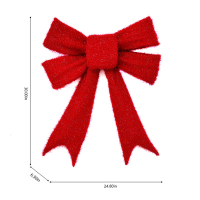 39054-S - 30 IN Lighted Red Bow Indoor/Outdoor Holiday Decor Hi-Line Gift Ltd.