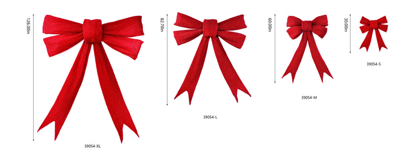 39054-S - 30 IN Lighted Red Bow Indoor/Outdoor Holiday Decor Hi-Line Gift Ltd.