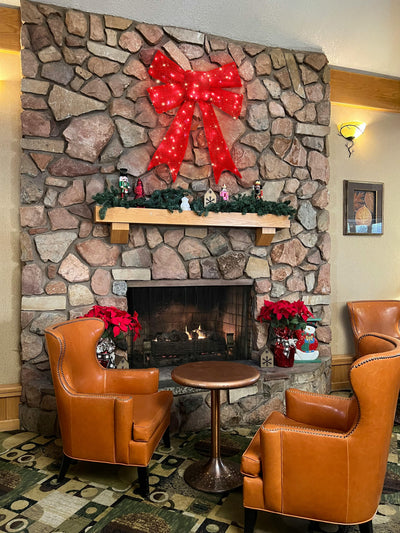 39054-S - 30 IN Lighted Red Bow Indoor/Outdoor Holiday Decor Hi-Line Gift Ltd.