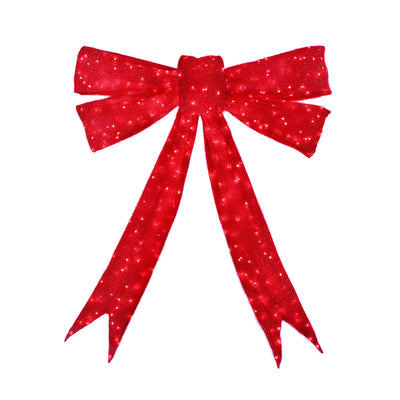 39054-XL - 126 IN Lighted Red Bow Indoor/Outdoor Holiday Decor Hi-Line Gift Ltd.