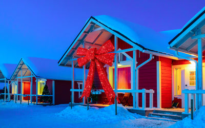 39054-XL - 126 IN Lighted Red Bow Indoor/Outdoor Holiday Decor Hi-Line Gift Ltd.