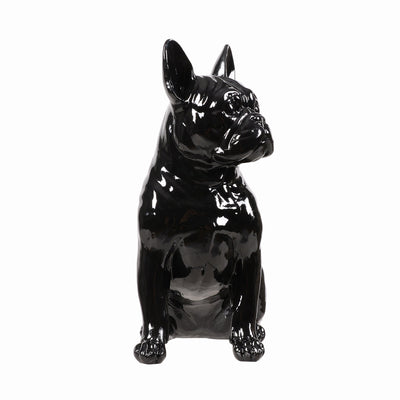 53003-BK - 10" H French Bulldog Statue in Black Home Decor Indoor Use Only Hi-Line Gift Ltd.
