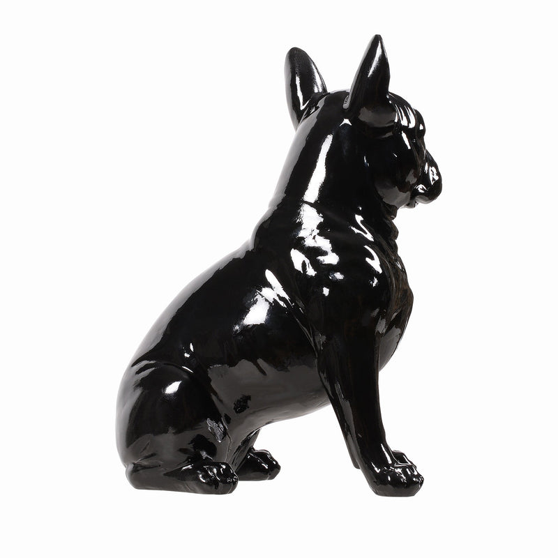 53003-BK - 10" H French Bulldog Statue in Black Home Decor Indoor Use Only Hi-Line Gift Ltd.