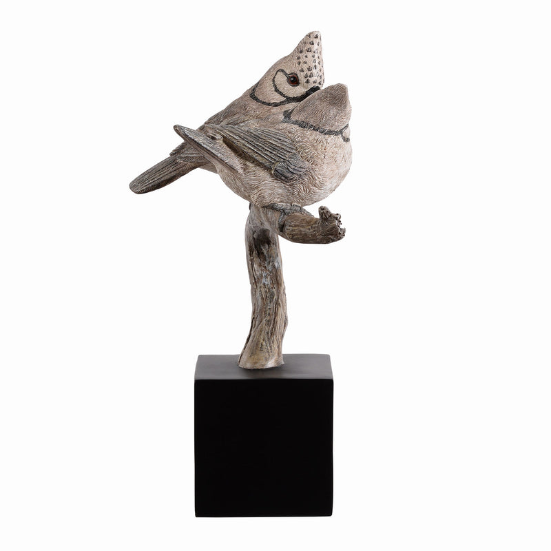 53008-E - Bird On Branch Home Tabletop Decor Lifelike Resin Bird Hi-Line Gift Ltd.
