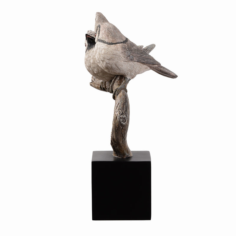 53008-E - Bird On Branch Home Tabletop Decor Lifelike Resin Bird Hi-Line Gift Ltd.