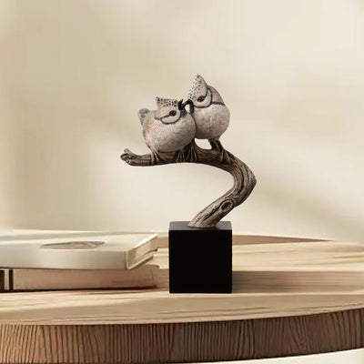 53008-E - Bird On Branch Home Tabletop Decor Lifelike Resin Bird Hi-Line Gift Ltd.