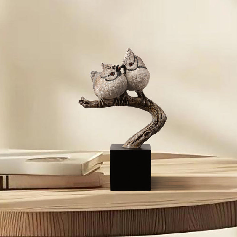 53008-E - Bird On Branch Home Tabletop Decor Lifelike Resin Bird Hi-Line Gift Ltd.
