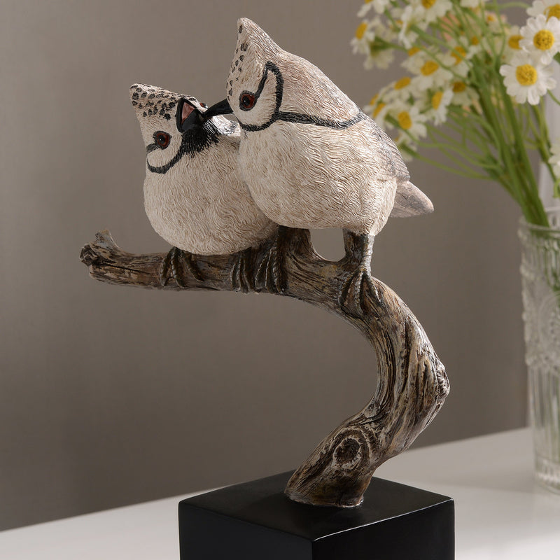 53008-E - Bird On Branch Home Tabletop Decor Lifelike Resin Bird Hi-Line Gift Ltd.