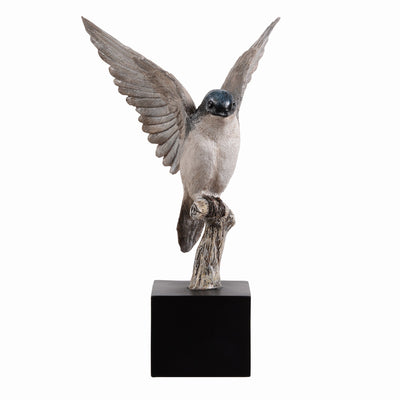 53008-C - Small Swallow On Branch Lifelike Bird Resin Home Tabletop Decor Hi-Line Gift Ltd.
