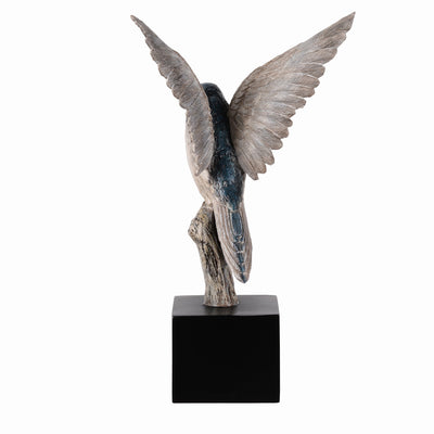 53008-C - Small Swallow On Branch Lifelike Bird Resin Home Tabletop Decor Hi-Line Gift Ltd.